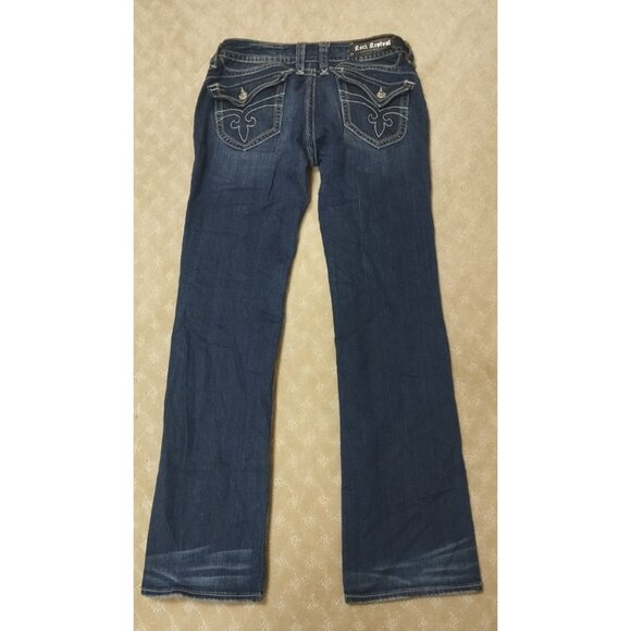 Rock Revival Jeans Women's 32x32 Chrissie Boot Cut Dark Wash Flap - Picture 2 of 3